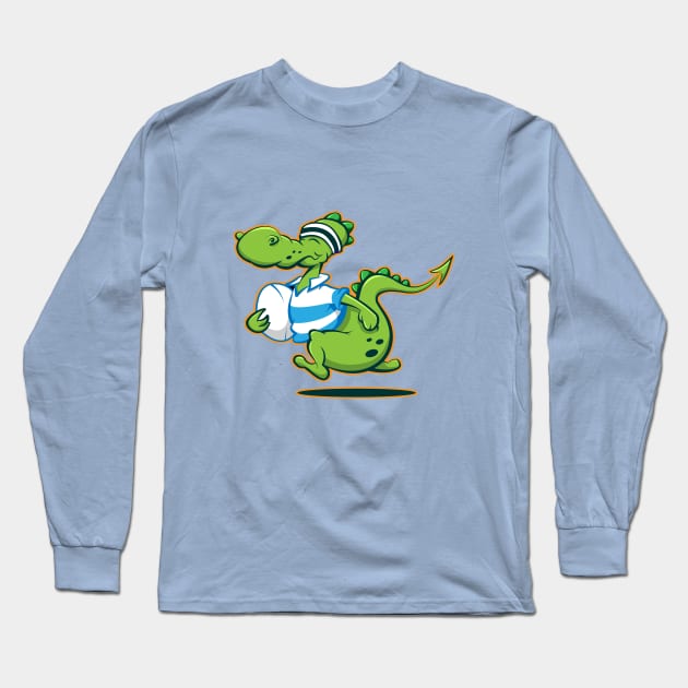 Rugby dragon Long Sleeve T-Shirt by Helepictor Rugby